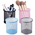 thumbnail image 1 of SAYEEC 4 Pack Round Metal Mesh Pen Holders, Durable Hollow Desk Organizers, Art Supply Storage Organizer for Office Home, Multi-Color, 1 of 7