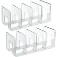 thumbnail image 1 of SAYEEC Acrylic File Holder, Clear File Sorter Desk File Organizer, Sturdy Desktop File Folder Organizer Rack for Envelopes Mail Letter Paper Notebook Electronics Office Supplies, 1 of 7