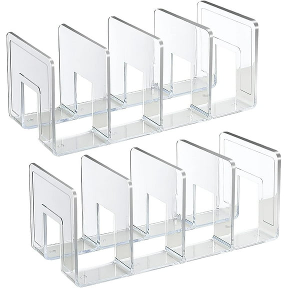 SAYEEC Acrylic File Holder, Clear File Sorter Desk File Organizer, Sturdy Desktop File Folder Organizer Rack for Envelopes Mail Letter Paper Notebook Electronics Office Supplies