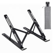 SAYEEC Adjustable Aluminum Laptop Stand for Desk, 7-Levels Foldable Ergonomic Laptop Holder Notebook Computer Stand, Black