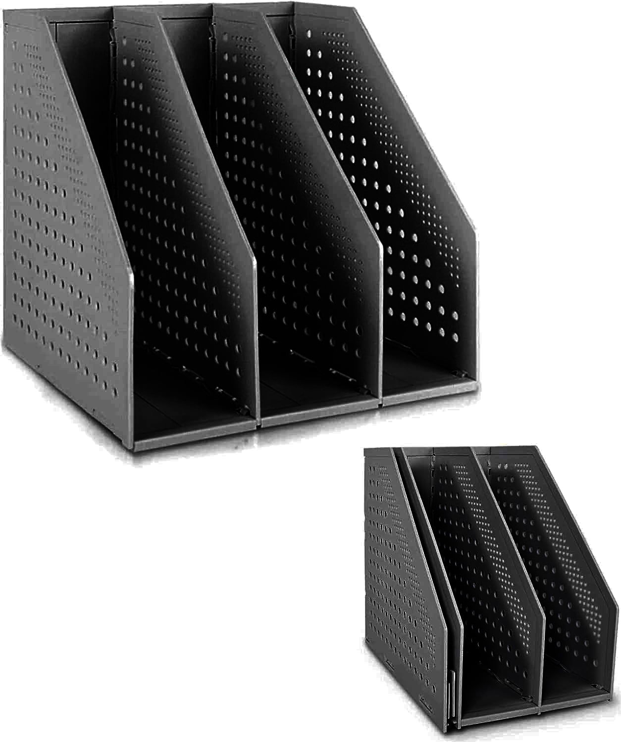 SAYEEC Collapsible Plastic Magazine File Holder Vertical Binder Storage sayeec-collapsible-plastic-magazine-file-holder-vertical-binder-storage