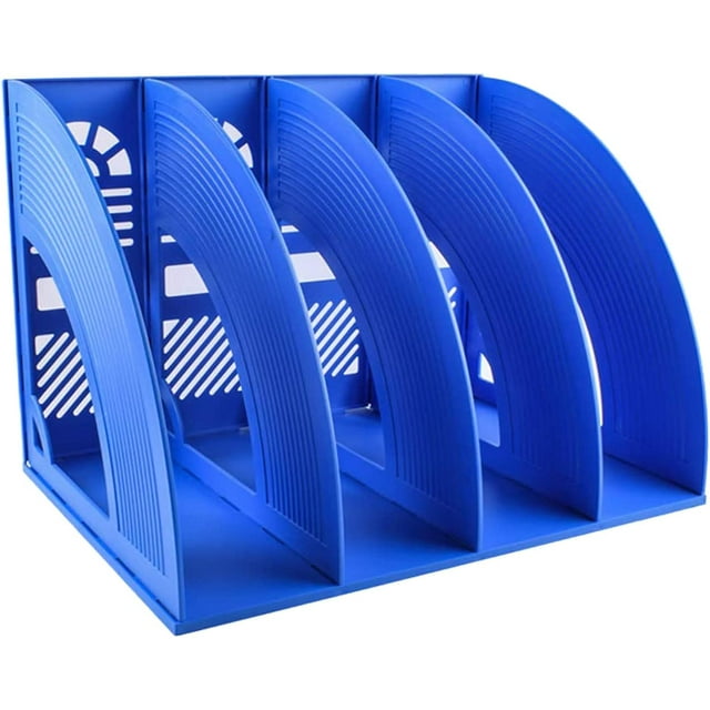 SAYEEC Magazine Holder Desk File Organizer Plastic 4 Compartment File