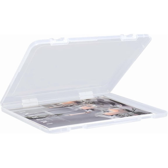 SAYEEC Clear Plastic Project Case, 8"x11.5" Portable File Storage Organizer for Documents, Photos & Crafts