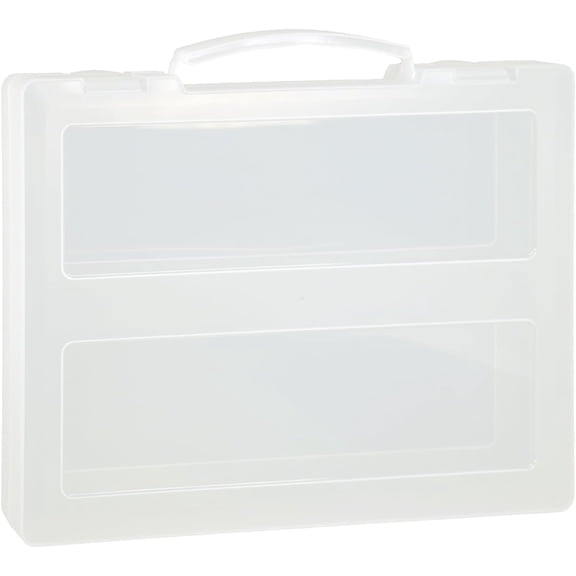 SAYEEC Clear Portable A4 Plastic Project Case with Handle, 8.5"x11" File Storage Organizer for Documents, Photos & Crafts