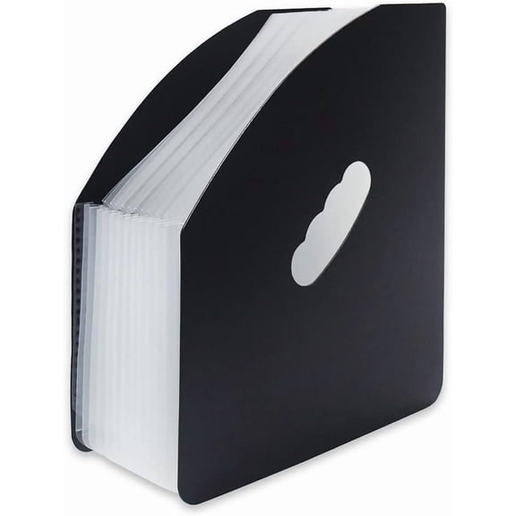 SAYEEC Rainbow Expanding File Holder Standing A4 Vertical Mini Files Organizer Magazine Basket Desktop 13 Pockets Book Folder with Handle for Students Examination Paper Bills Office Study