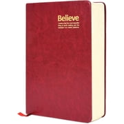 SAYEEC B6 Thick Leather Journal Notebook, 720 Pages Red Soft Cover College Ruled Lined Diary for Work & Daily Writing