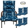 thumbnail image 1 of SAYFUT 2 Packs or 4 Packs Classic Retro Colorful Floral Printed Chair Pad Outdoor High Back Chair Cushion with Breathable Memory Inner Cushion, 1 of 6