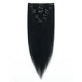 thumbnail image 1 of SAYFUT 10"-22" Natural Straight Clip in Full Head Grade 6A 100% Real Remy Human Hair Extensions 8 Piece 18 Clips, 1 of 5