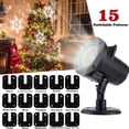 thumbnail image 1 of SAYFUT 15 Pattern Indoor Outdoor LED Waterproof Moving Snowflake Laser White LED Projector Lights Holiday Lightingst, 1 of 6