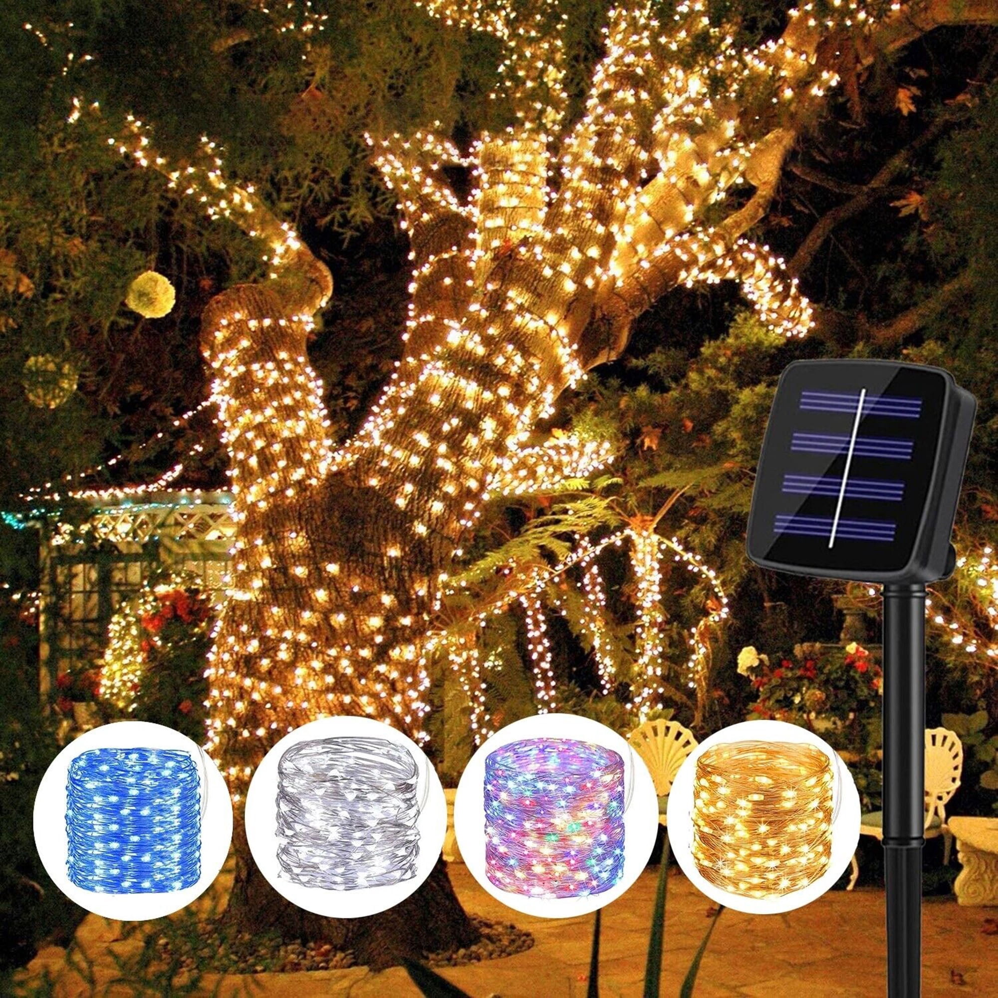 SAYFUT 150 LED Solar Firework Lights Outdoor Waterproof Garden Path ...