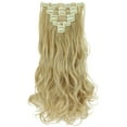 thumbnail image 1 of SAYFUT 17"-24" Curly Clip in Synthetic Hair Extensions, Style T8-C, Full Head 8 Pieces 18 Clips, 140g-145g, 1 of 1