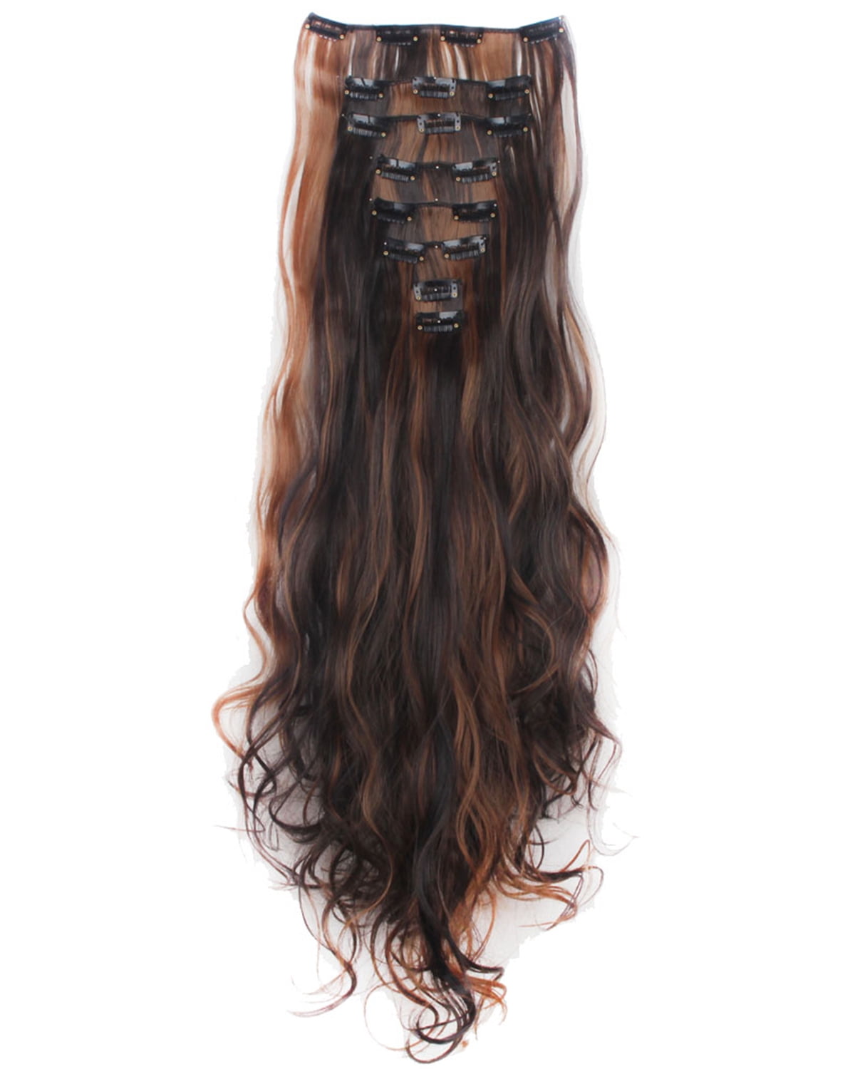 ?24” CURLY FULL HEAD CLIP IN EXTENSIONS *NWT* SAYFUT 24 main image 4