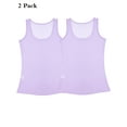 thumbnail image 1 of SAYFUT 2 Pack Womens Sleeveless Tank Tops Soild Color Round Neck Chiffon Undershirts Casual Loose Tops Sleeveless Tank, Black/Pink/Purple/Blue S-2XL, 1 of 8