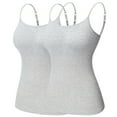 SAYFUT 2 Packs Women's Tank Tops Adjustable Strap Camisole With Built