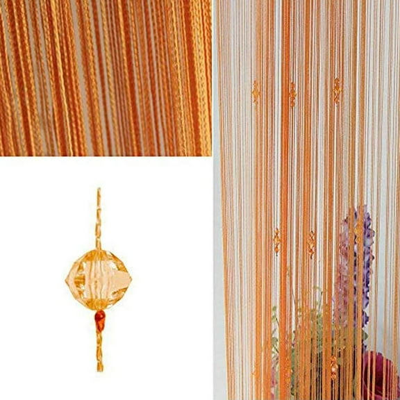 SAYFUT 2 Panel 39x78 Inch Crystal Beaded Tassel Curtain Partition Door String Curtain Screen Window Panel Room Divider Home Decor