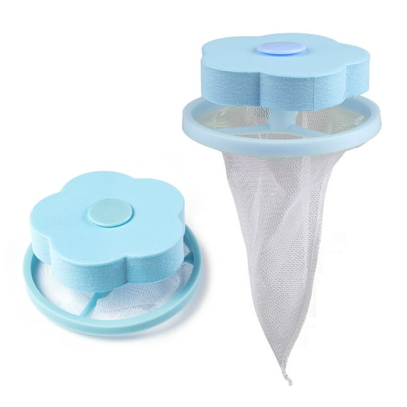 SAYFUT 2 Pcs Reusable Washing Machine Universal Float, Filter Bag Laundry Ball, Floating Lint Mesh Bag Hair Filter Net Pouch Universal Float Filter Bag Cleaning Household Supply