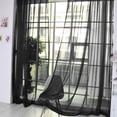 thumbnail image 1 of SAYFUT 2 Piece Solid Sheer Voile Window Curtain Drapes Grommet Top Panels for Bedroom, Living Room & Kids Room - Set of 2 panels, 1x2m, 12Colors, 1 of 4
