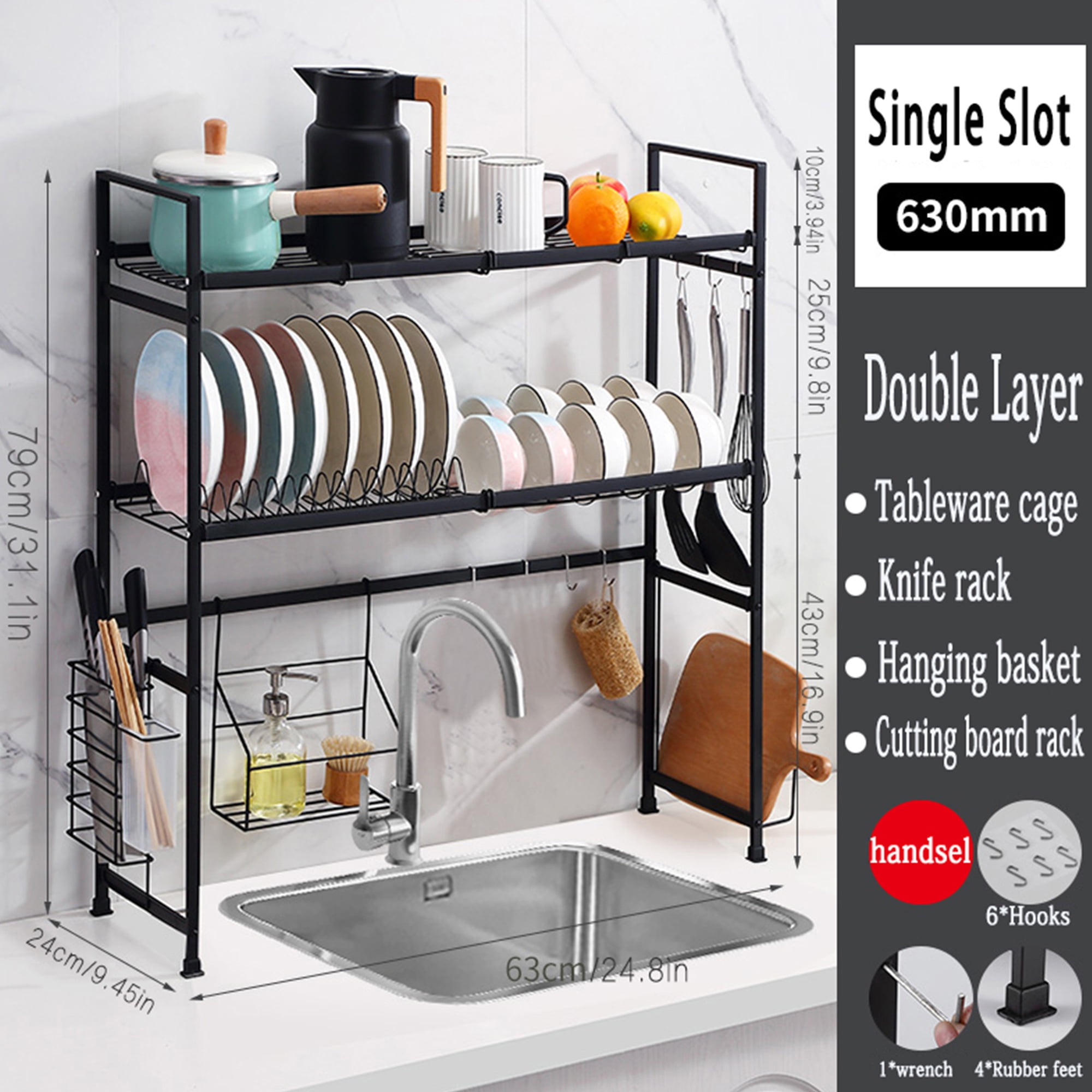 Doitsf Dish Drying Rack, Dish Racks for Kitchen Counter, Stainless Steel  Dish Rack with Extra Sponge Holder Drying Rack for Kitchen Sink, Dish  Drainer
