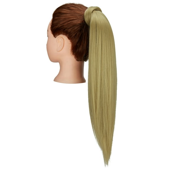 SAYFUT Long Straight Clip in Ponytail Extension,20/28 Inch Wrap Around Drawstring Pony Tail Hair Extension Synthetic Hairpiece Hair Piece for Women (1B#140-160g)
