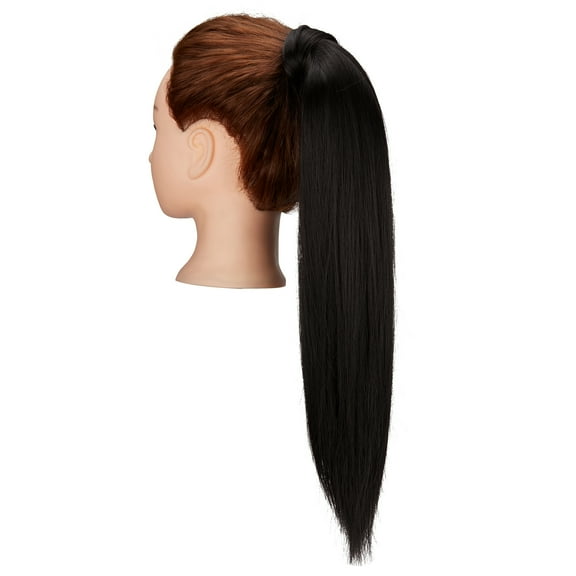 SAYFUT 20" Hairpiece Ponytail Extension Clip in Wrap around Long Straight Ombre Ponytail Hair Extensions Hairpieces, Sandy blonde mix bleach blonde