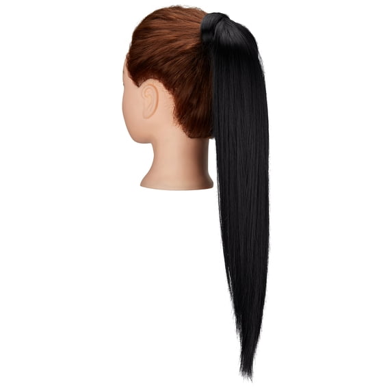 SAYFUT 20" Hairpiece Ponytail Extension Clip in Wrap around Long Straight Ombre Ponytail Hair Extensions Hairpieces, Sandy blonde mix bleach blonde