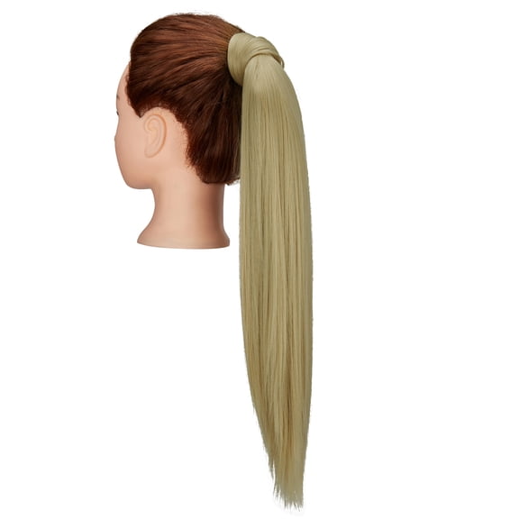 SAYFUT 20" Hairpiece Ponytail Extension Clip in Wrap around Long Straight Ombre Ponytail Hair Extensions Hairpieces, Sandy blonde mix bleach blonde