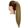 thumbnail image 1 of SAYFUT 20" Hairpiece Ponytail Extension Clip in Wrap around Long Straight Ombre Ponytail Hair Extensions Hairpieces, Sandy blonde mix bleach blonde, 1 of 8