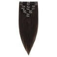 thumbnail image 1 of SAYFUT 20" Remy Grade 6A Silky Straight Full Head Clip In Human Hair Weft Extensions Medium Brown, 1 of 5