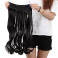 thumbnail image 1 of SAYFUT 24"-29" Curly Clip in Synthetic Hair Extensions, Style T5C-C, 3/4 Full Head One Piece 5 Clips, 1 of 5