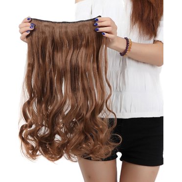 Thick Wavy Clip-In Hair Extensions – 5 Clips, 3/4 Full Head, Synthetic & Remy-Look – USA Stock