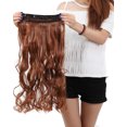 thumbnail image 1 of SAYFUT 24"-29" Curly Clip in Synthetic Hair Extensions, Style T5C-C, 3/4 Full Head One Piece 5 Clips, 1 of 4