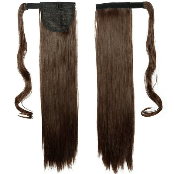 SAYFUT 24" Long Straight Wrap Around Ponytail Hair Extensions