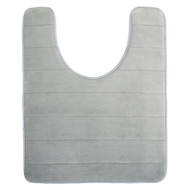SAYFUT 24" X 20" Memory Foam Mat U-Shaped Non Slip-Resistant Rug Pad Bedroom Bathroom Shower Bath Mats-Grey