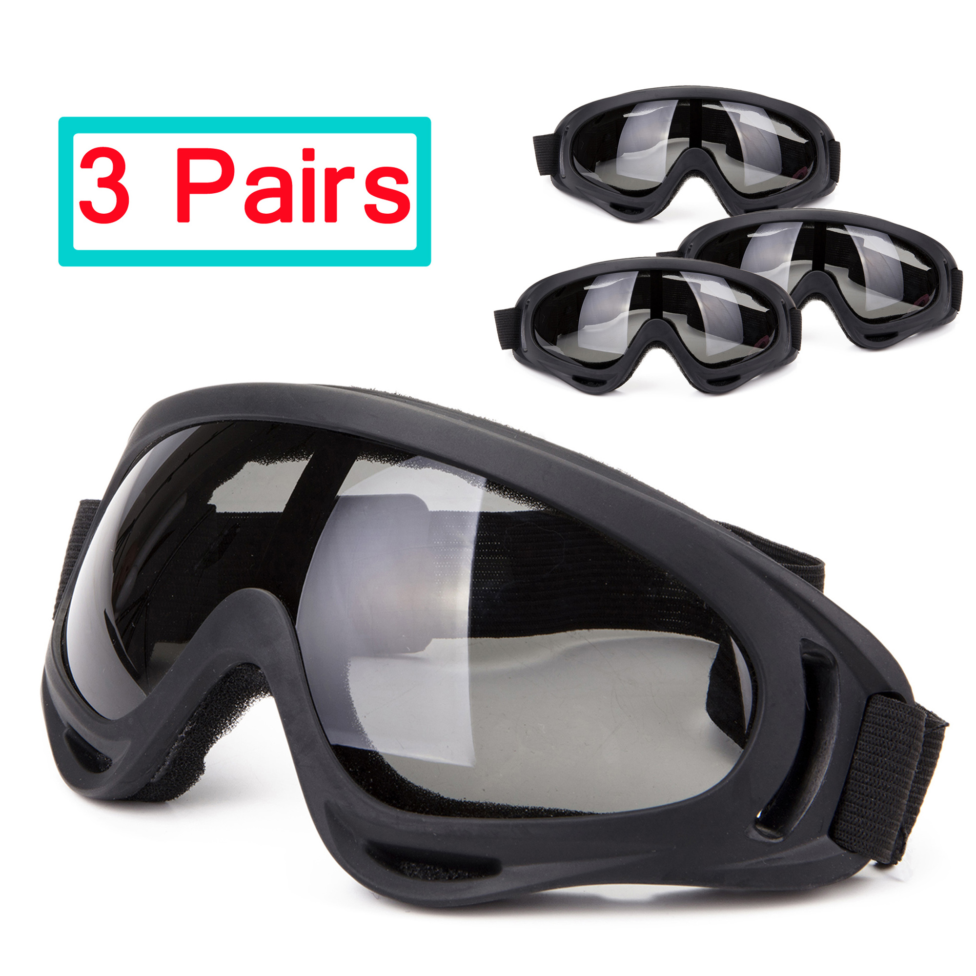 SAYFUT 3 Pairs Ski Goggles, Skate Glasses Over Glasses  display picture 3