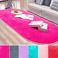 thumbnail image 1 of SAYFUT 31.4 x 64.9 inches Ultra Soft Fluffy Oval Area Rugs Shaggy Living Room Rug Solid Color Non-Slip Bedroom Bedside Rug Runners, 1 of 5