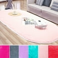 thumbnail image 1 of SAYFUT 31.4 x 64.9 inches Ultra Soft Fluffy Oval Area Rugs Shaggy Living Room Rug Solid Color Non-Slip Bedroom Bedside Rug Runners, 1 of 5