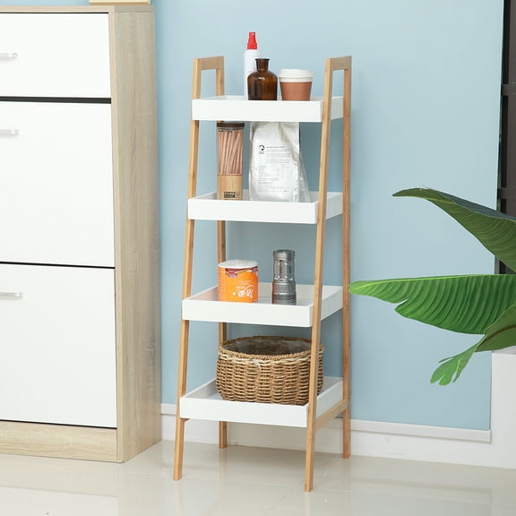 SAYFUT 4 Tier Wooden Plant Stand Shelf Holds Flower Pot Racks Patio Home Garden Decor