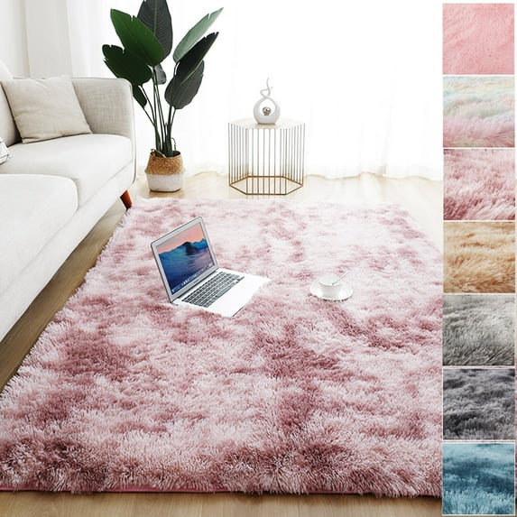 SAYFUT 5 Sizes 6 Colors Home Indoor Outdoor Decor Long Plush Ultra Soft Fluffy Rectangle Tie Dye Area Rugs Home Carpet Rug Child Mat for Living Room Bedroom Floor Mats,2x4ft/ 4x6ft/ 5x8ft/ 6x9ft