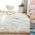 thumbnail image 1 of SAYFUT 5 Sizes 6 Colors Home Indoor Outdoor Decor Long Plush Ultra Soft Fluffy Rectangle Tie Dye Area Rugs Home Carpet Rug Child Mat for Living Room Bedroom Floor Mats,2x4ft/ 4x6ft/ 5x8ft/ 6x9ft, 1 of 5