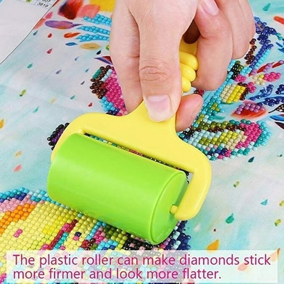SAYFUT 5D Diamond Painting Rollers Multifunctional Diamond Painting Cross Stitch Tool DIY Plastic Handheld Roller, Random Color, Set of 2