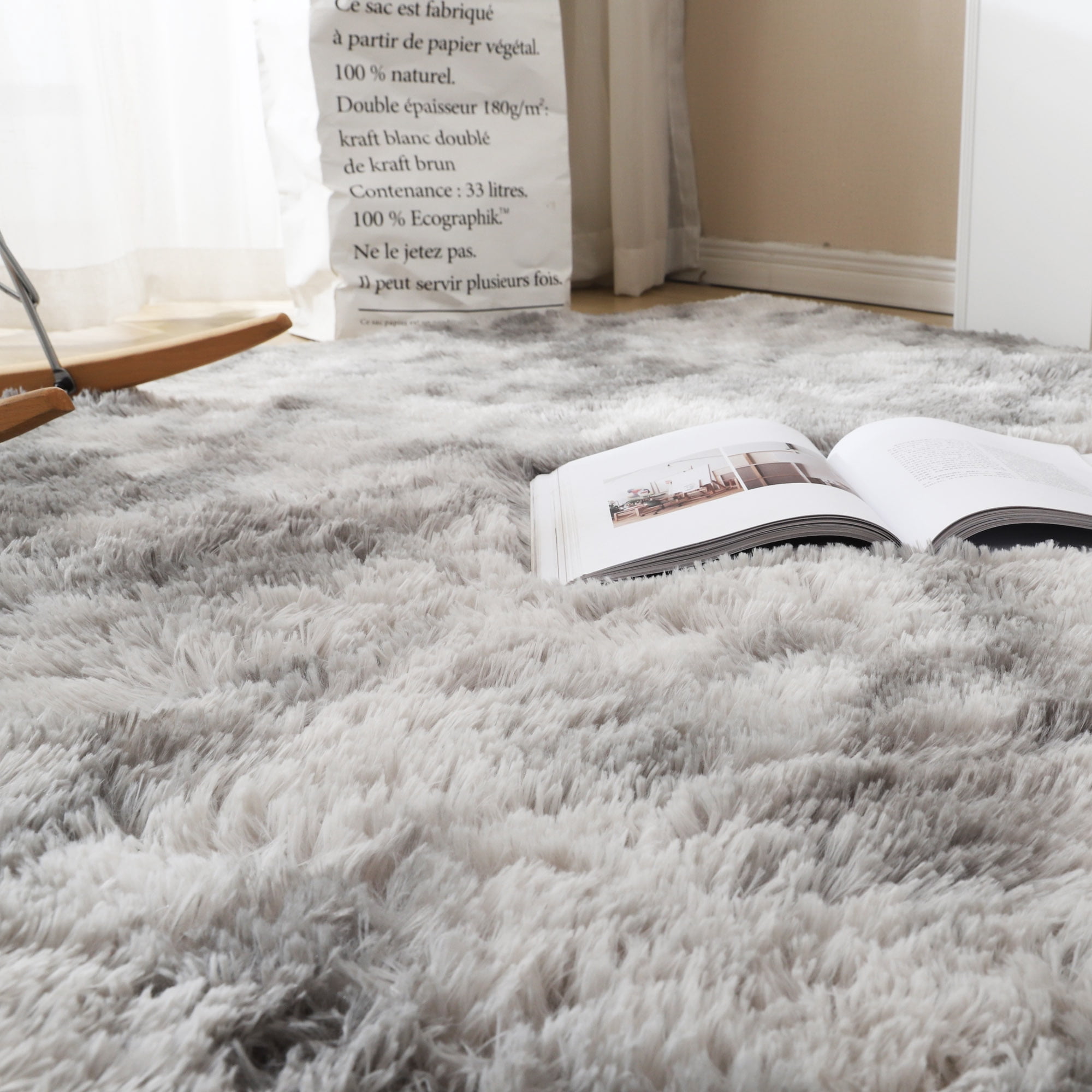 Short Fluffy Rug SAYFUT 78.7'' x 120''Ultra Soft and Fluffy Home Decorate Rugs Short ...