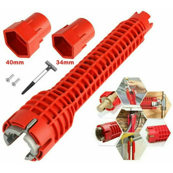 SAYFUT 8-In-1 Faucet Sink Installer, Multi-Function Wrench Use Toilet Bathroom Kitchen Install Remove Various Pipes