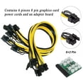 thumbnail image 1 of SAYFUT 8 Pin Female to Dual PCIE 8 Pin (6+2) Male Power Supply Extension Cable, PCI-e VGA Video Card Sleeved GPU Power Adapter(19.68inch/50cm), 1 of 7