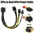 thumbnail image 1 of SAYFUT (10 Pack) GPU VGA PCIe 8 Pin Female to Dual 8 Pin (6 Pin + 2 Pin) Male PCI Express Adapter Splitter Power Cable 8.66 Inches, 1 of 8