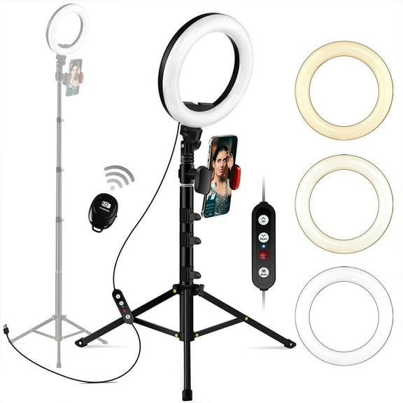 SAYFUT 8 inch Ring Light Tripod Stand Tik Tok Selfie Makeup Recording