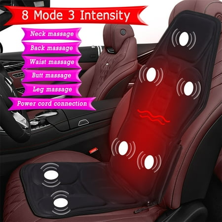 SAYFUT 7 Intensity 8 Mode Electric Heated Vibrating Back Neck Lumbar Full Body Massager Car Seat Cushion Massage Pad Use in Car, Home, Office