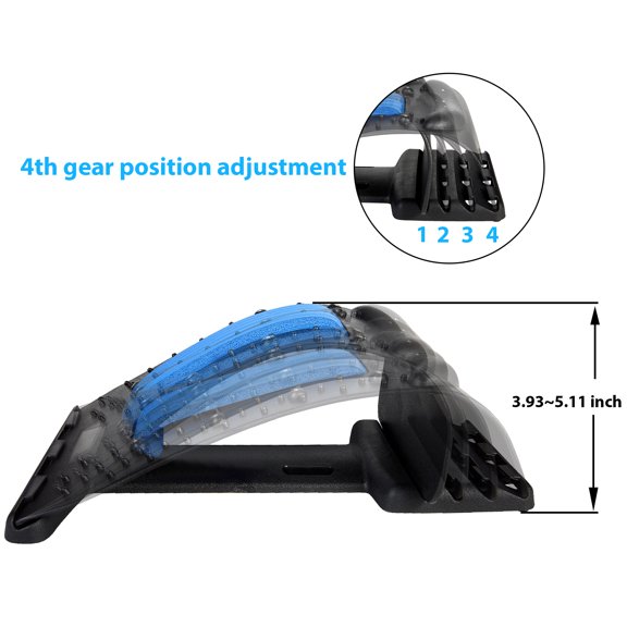 SAYFUT Back Stretcher, Lumbar Back Board Pain Relief Device, Cervical Traction Device Adjustable 4 Level, Pain Relief for Herniated Disc, Sciatica, Scoliosis, Lower and Upper Lumbar Support Stretcher