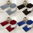 thumbnail image 1 of SAYFUT Bathroom Rug Chenille 3-Piece Bath Mat Set Soft Plush Anti-Slip Toilet Rug Mat, 1 of 3