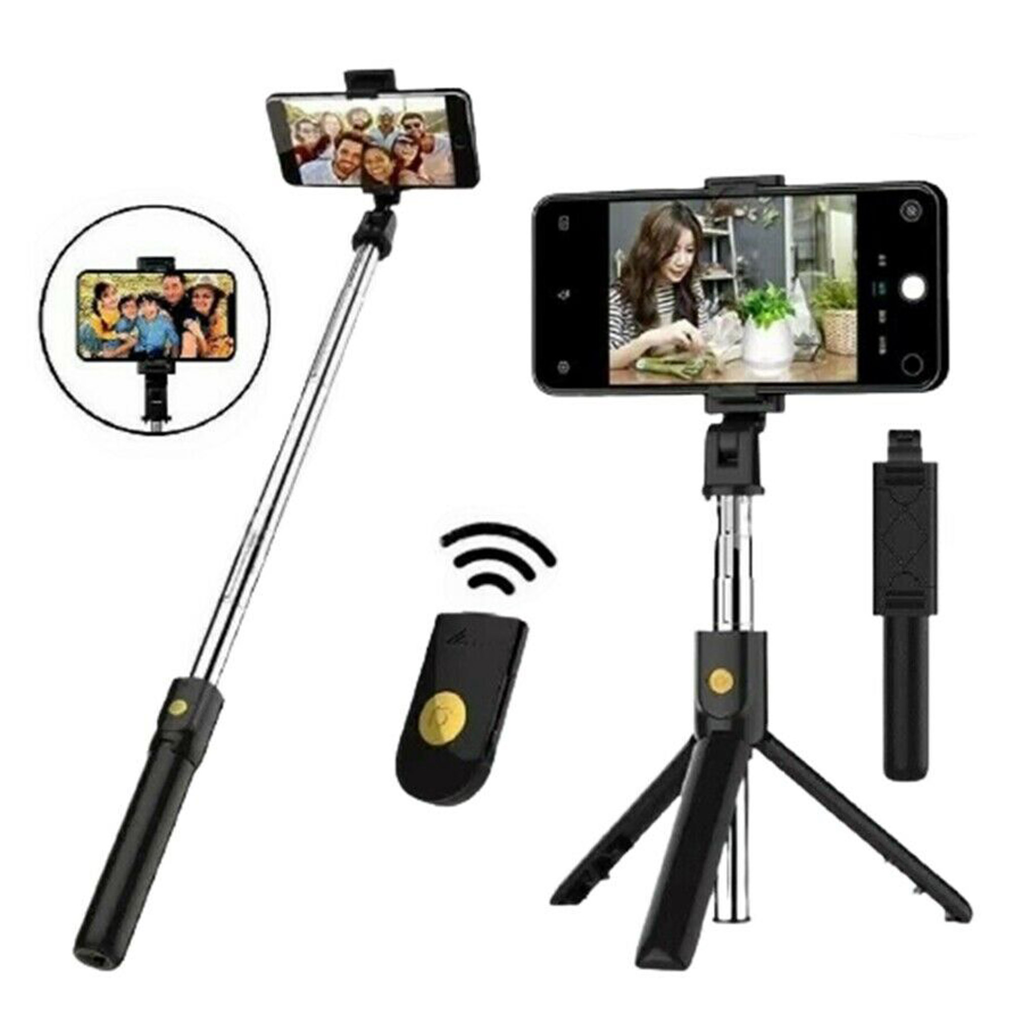 SAYFUT Bluetooth Selfie Stick Tripod Desktop Stand Cell Phone Holder ...