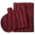 thumbnail image 1 of SAYFUT Chenille 3 PC Bath Mat Set Extra Soft Absorbent Medium Contour Toilet Lid Cover, 1 of 8